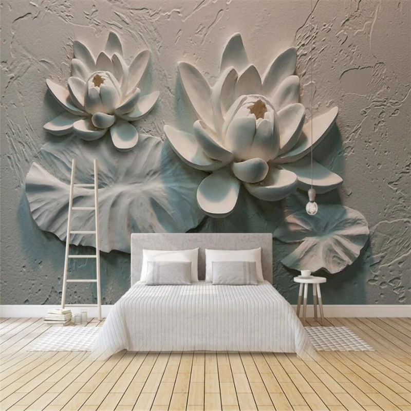 beibehang Wall paper mural living room bedroom custom 3D relief lotus mural TV background wall home decoration painting
beibehang Wall paper mural living room bedroom custom 3D relief lotus mural TV background wall home decoration painting