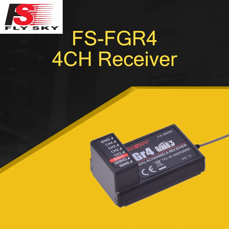 Flysky FGR4 FS-FGR4 Receiver 4CH 2.4G Can Be PPM/IBUS Output for FS-FG4 Transmitter | Игрушки и хобби