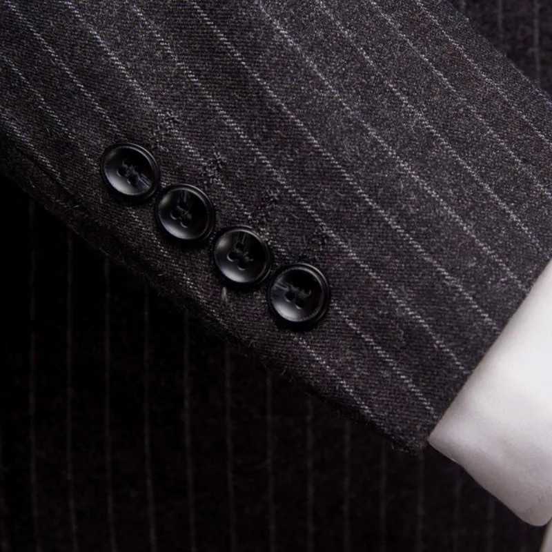 Latest Blazer Pants Design High Quality Striped Casual Gray suits Men Business Wedding Groom Mens Suits Formal Costume Homme
Latest Blazer Pants Design High Quality Striped Casual Gray suits Men Business Wedding Groom Mens Suits Formal Costume Homme