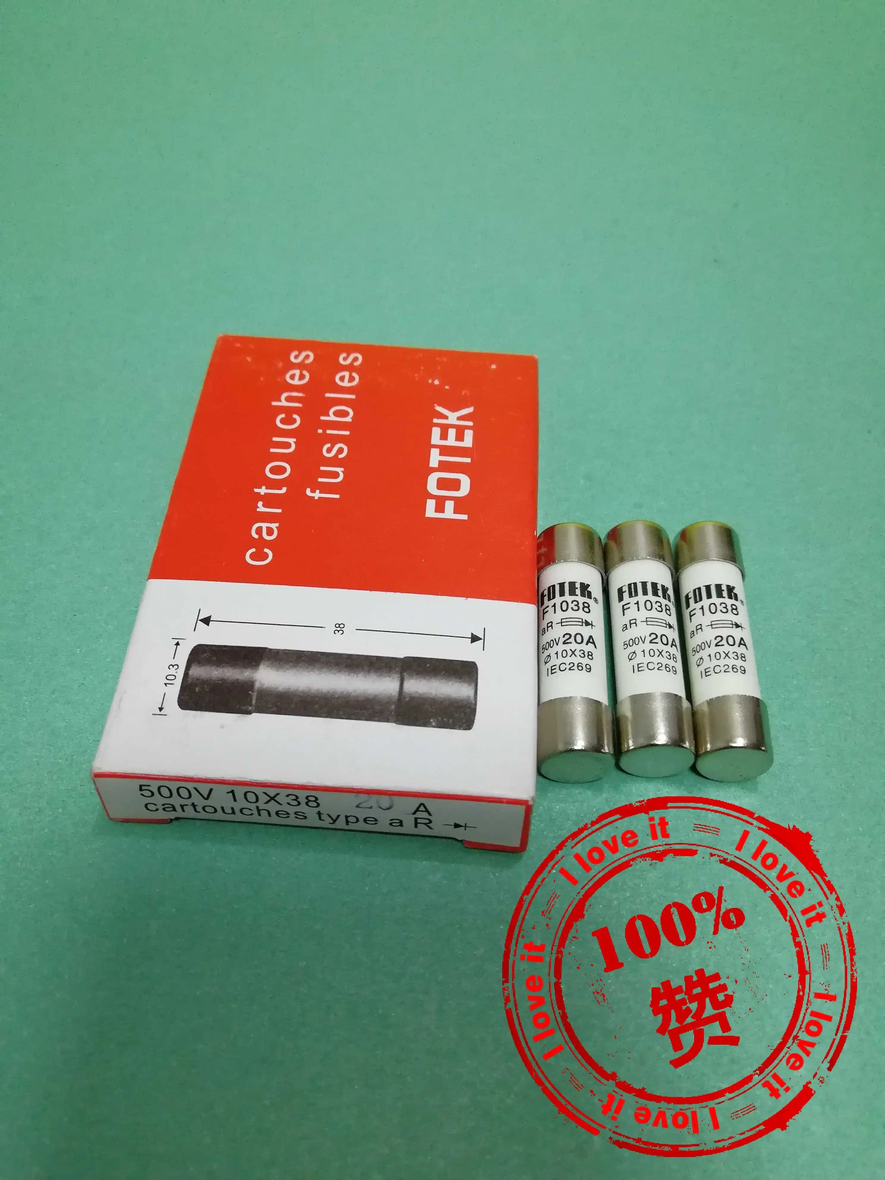 Fuse F1038 20A 10*38 of original assembly, one penalty 10
