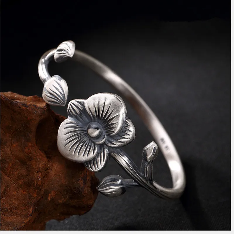 2019 Real 999 Sterling silver Butterfly Orchid Bangles for Women Ethnic Handmade Vintage Evening Statement Fine Silver Jewelry
2019 Real 999 Sterling silver Butterfly Orchid Bangles for Women Ethnic Handmade Vintage Evening Statement Fine Silver Jewelry