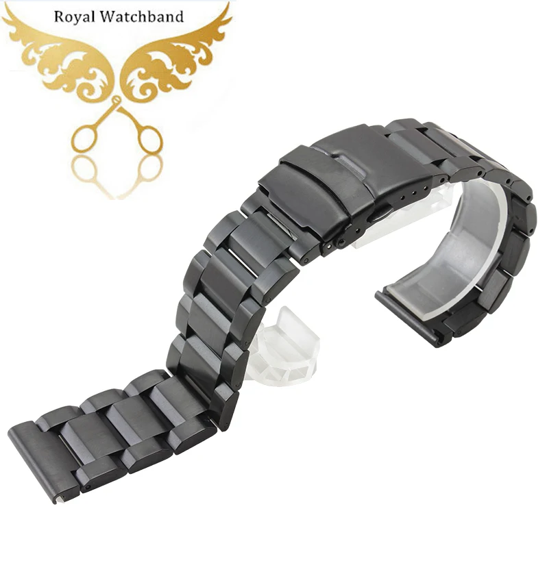 Watch band 22mm black Men's Pure Solid Stainless Steel Watch Bands Bracelets Strap For L G Watch
Watch band 22mm black Men's Pure Solid Stainless Steel Watch Bands Bracelets Strap For L G Watch