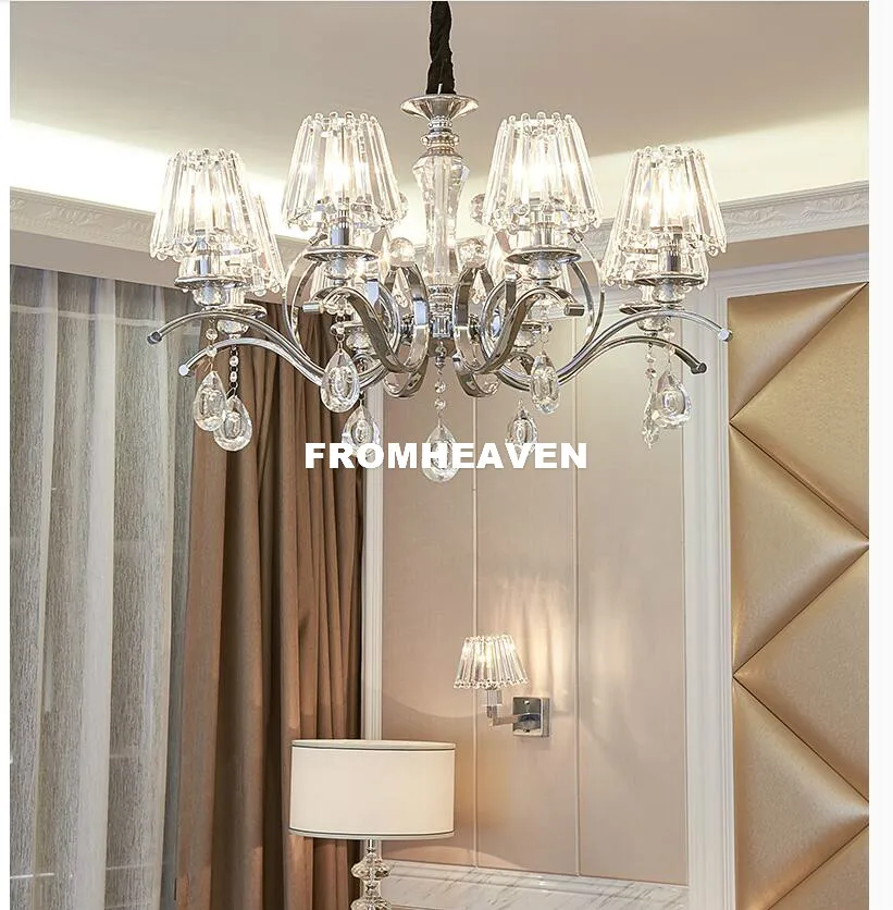Free Shipping Candle Crystal Chandeliers Haning Lamp Living Room Modern Chrome E14 LED AC Wholesale Chandelier Home Decoration
Free Shipping Candle Crystal Chandeliers Haning Lamp Living Room Modern Chrome E14 LED AC Wholesale Chandelier Home Decoration
