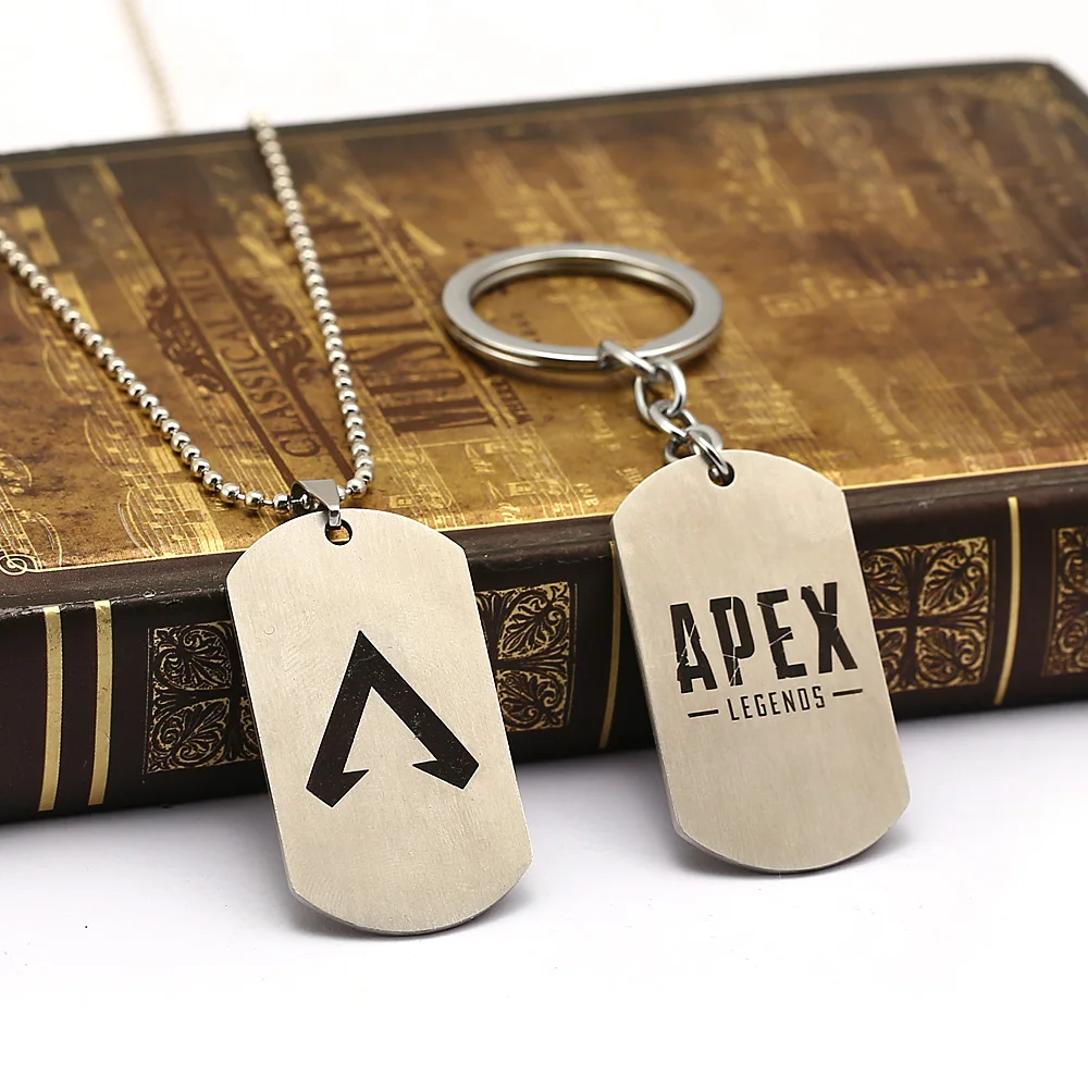 Game Apex legends Necklace Keychains metal Action Toys Stainless steel apex Key chain Kids Toys
Game Apex legends Necklace Keychains metal Action Toys Stainless steel apex Key chain Kids Toys