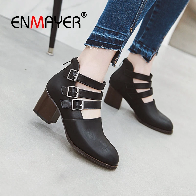 ENMAYER 2019 Basic High Heel Women Shoes Square Heel Round Toe Casual Zip Solid Women Pumps Size 34-45 LY1762
ENMAYER 2019 Basic High Heel Women Shoes Square Heel Round Toe Casual Zip Solid Women Pumps Size 34-45 LY1762