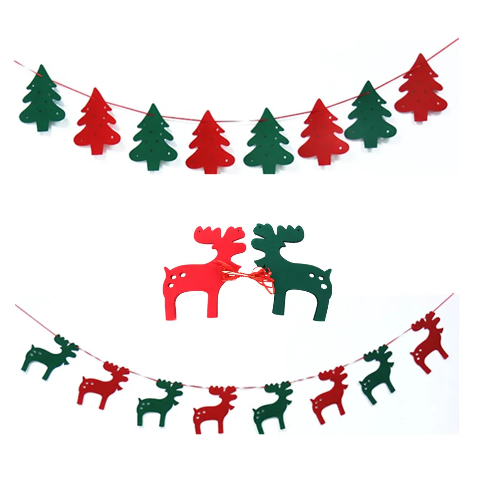 3m Non-woven Christmas tree ,elk ,stocking fabric hanging banner Christmas DIY decoration banner festival party celebration
3m Non-woven Christmas tree ,elk ,stocking fabric hanging banner Christmas DIY decoration banner festival party celebration