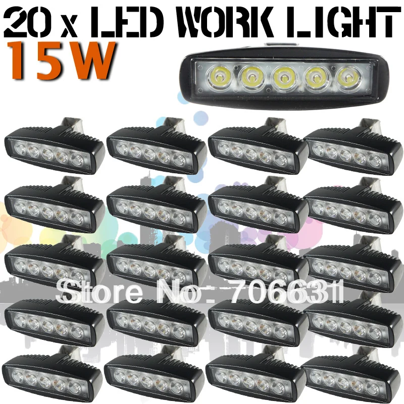 Tkeapl THTMH 20X 15W Black LED 1 Off road Slim Work Light Flood beam Lamp 12V/24V for car boat Truck 4WD 4X4
Tkeapl THTMH 20X 15W Black LED 1 Off road Slim Work Light Flood beam Lamp 12V/24V for car boat Truck 4WD 4X4