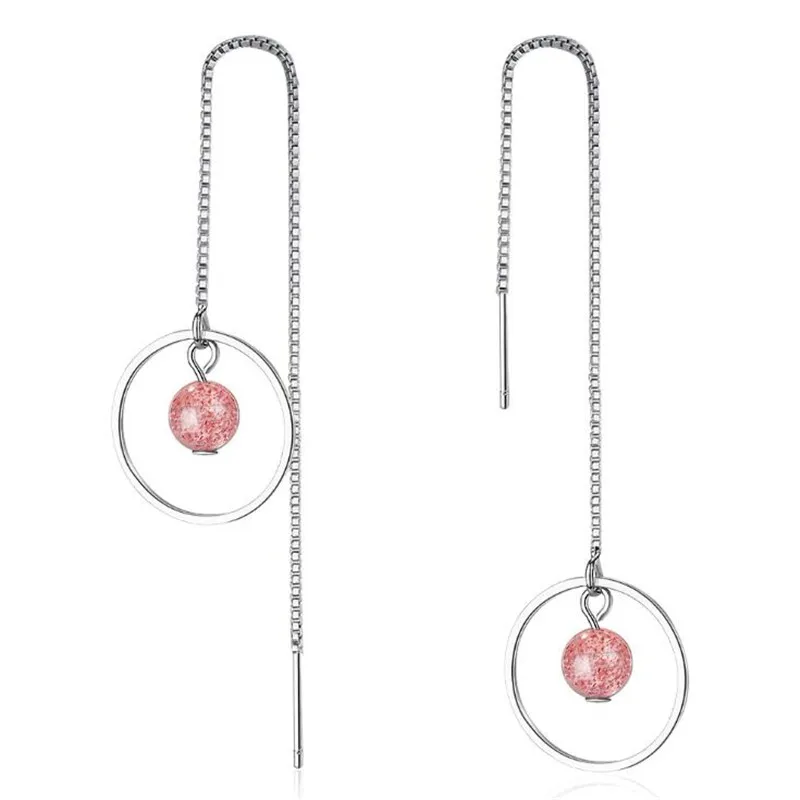 New Fashion Beautiful Ear Line Silver Plated Jewelry Sweet Pink Strawberry Crystal Round Circle Dangle Earrings XZE260
New Fashion Beautiful Ear Line Silver Plated Jewelry Sweet Pink Strawberry Crystal Round Circle Dangle Earrings XZE260