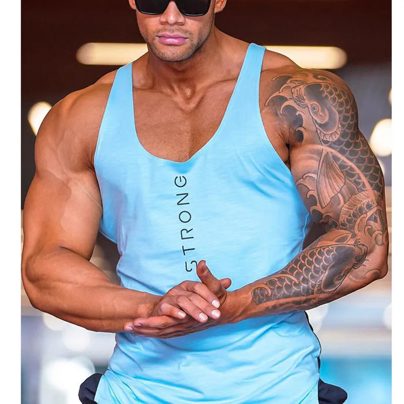 Gym Men Muscle Sleeveless Shirt Tank Top Men Fitness Bodybuilding Workout Tank Top Male Stringer Singlet Vest Casual Undershirt
Gym Men Muscle Sleeveless Shirt Tank Top Men Fitness Bodybuilding Workout Tank Top Male Stringer Singlet Vest Casual Undershirt