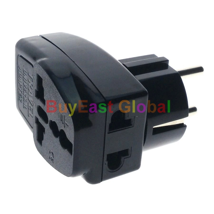 3 IN 1 - EU Schuko German Korean Russian Electrical Plug Adapter AC100~250V 16A Black Color
3 IN 1 - EU Schuko German Korean Russian Electrical Plug Adapter AC100~250V 16A Black Color