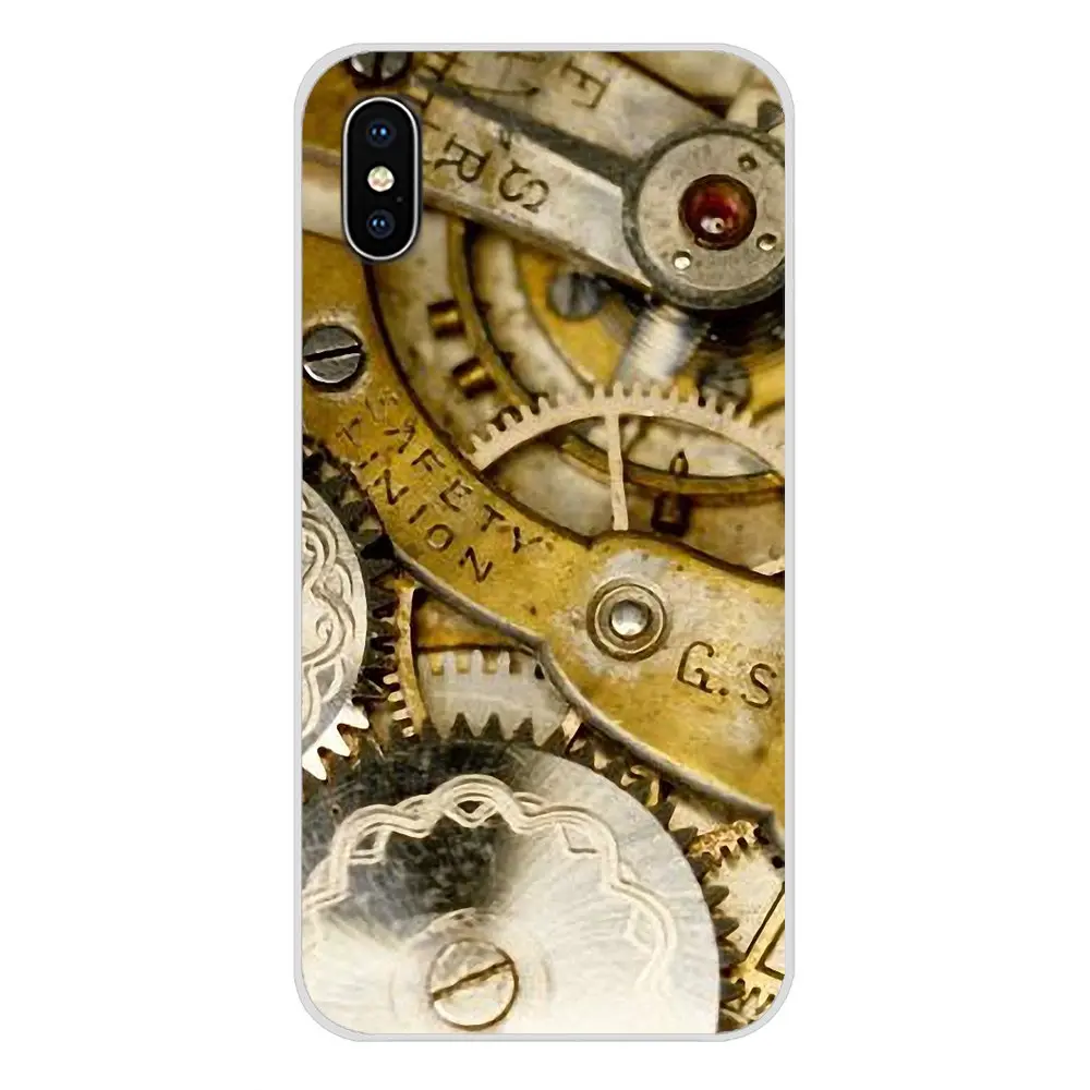 Soft Case Cover For Apple iPhone X XR XS MAX 4 4S 5 5S 5C SE 6 6S 7 8 Plus ipod touch funny Watch movement Clock dial desgin | Мобильные