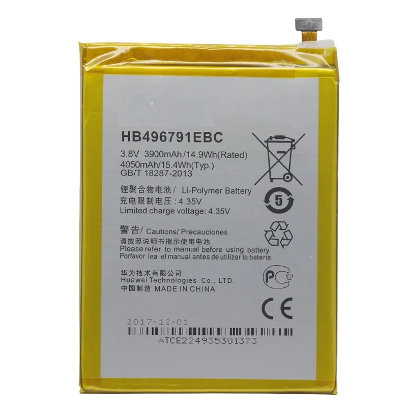 Replacement Phone Battery HB496791EBC for Huawei MATE 1 Ascend MT1-U06 MT2-L02 MT2-L05 3900mAh
Replacement Phone Battery HB496791EBC for Huawei MATE 1 Ascend MT1-U06 MT2-L02 MT2-L05 3900mAh