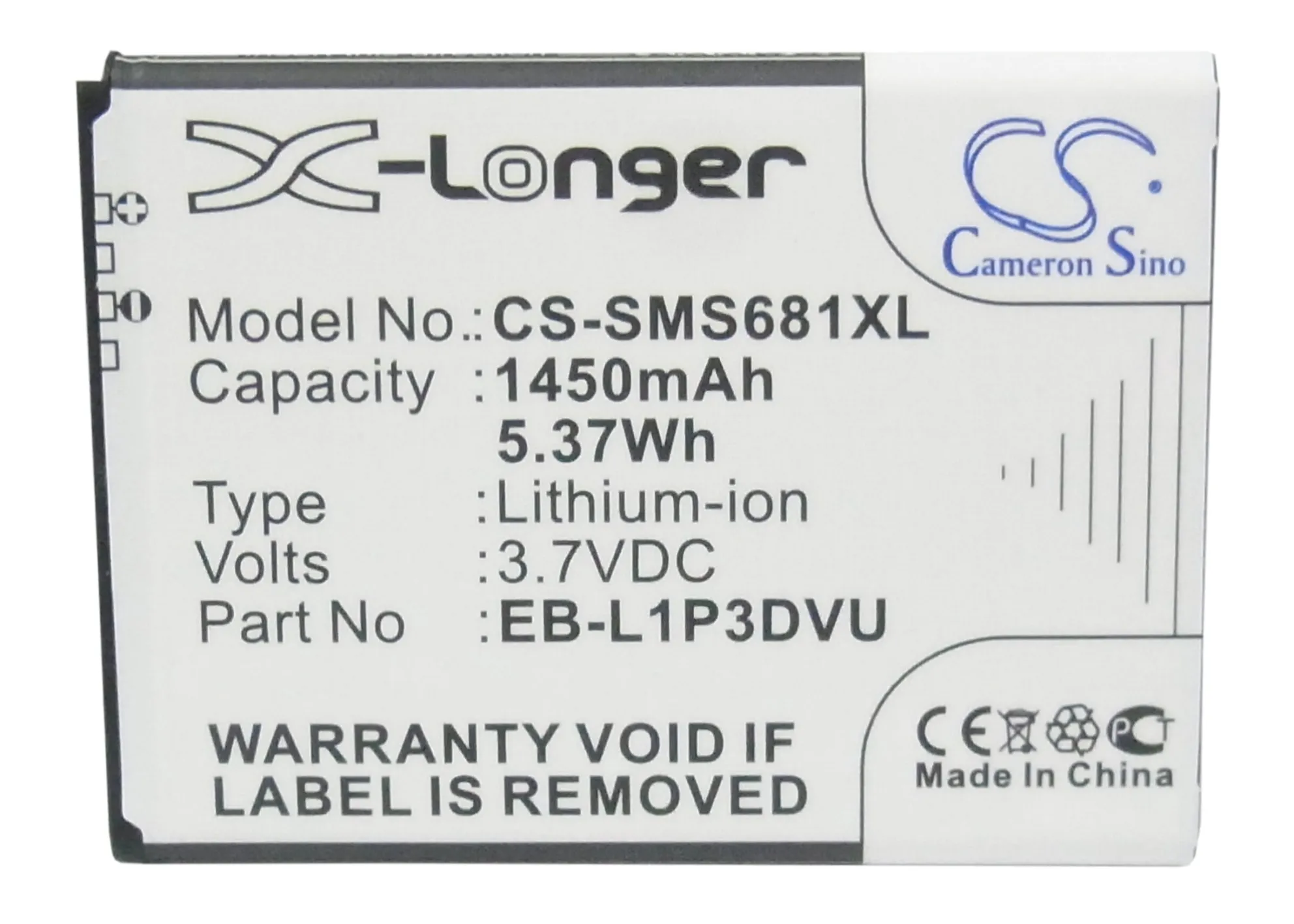 EB-L1P3DVU батареи Cameron Sino 1450mAh для Samsung Galaxy Ace Duos, Galaxy Fame, GT-S6790, GT-S6790N, GT-S6810, GT-S6810P
EB-L1P3DVU батареи Cameron Sino 1450mAh для Samsung Galaxy Ace Duos, Galaxy Fame, GT-S6790, GT-S6790N, GT-S6810, GT-S6810P