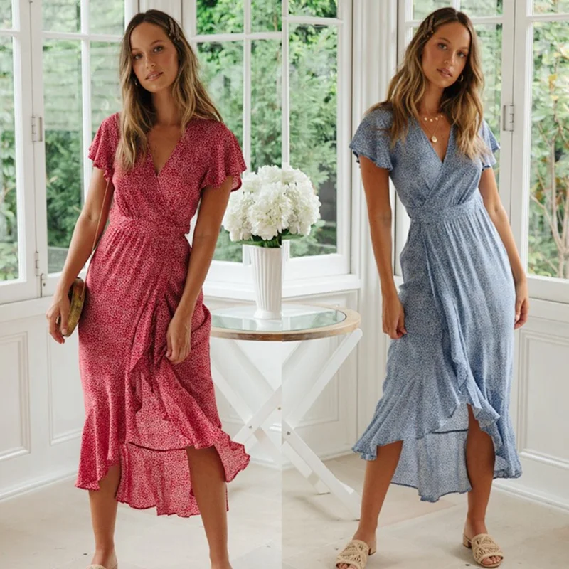 U-SWEAR Women Elegaht Floral Dress Summer Ladies Boho Beach Sundress Holiday Flare Sleeve V-neck Dress High Waist Dresses
U-SWEAR Women Elegaht Floral Dress Summer Ladies Boho Beach Sundress Holiday Flare Sleeve V-neck Dress High Waist Dresses