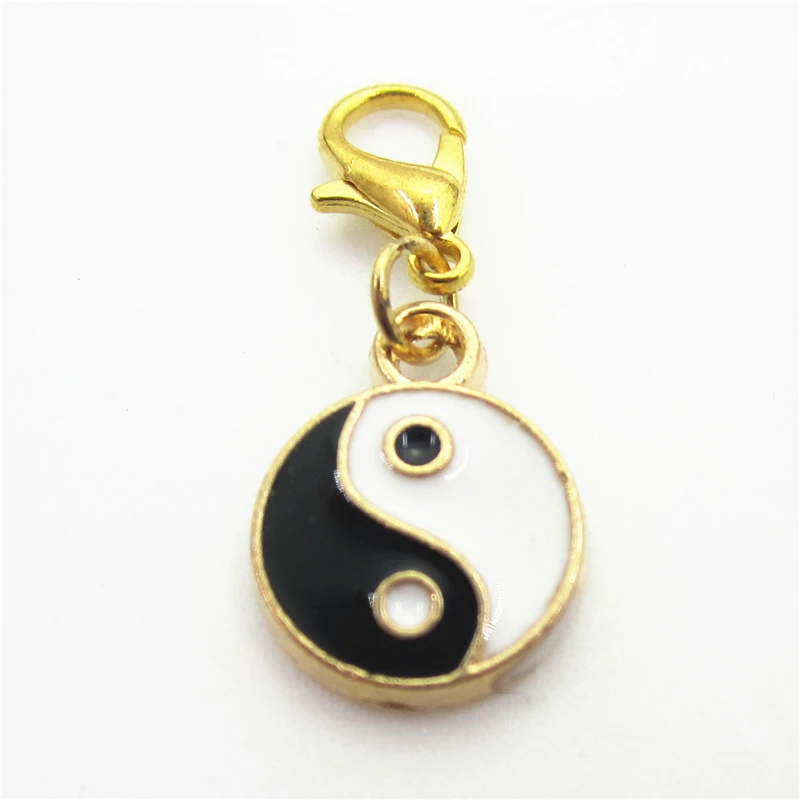 New 50pcs/lot Gold YING YANG Charm Hanging Dangle Charms Lobster Clasp Floating Charms DIY Bracele&bangles Jewelry Accessory
New 50pcs/lot Gold YING YANG Charm Hanging Dangle Charms Lobster Clasp Floating Charms DIY Bracele&bangles Jewelry Accessory