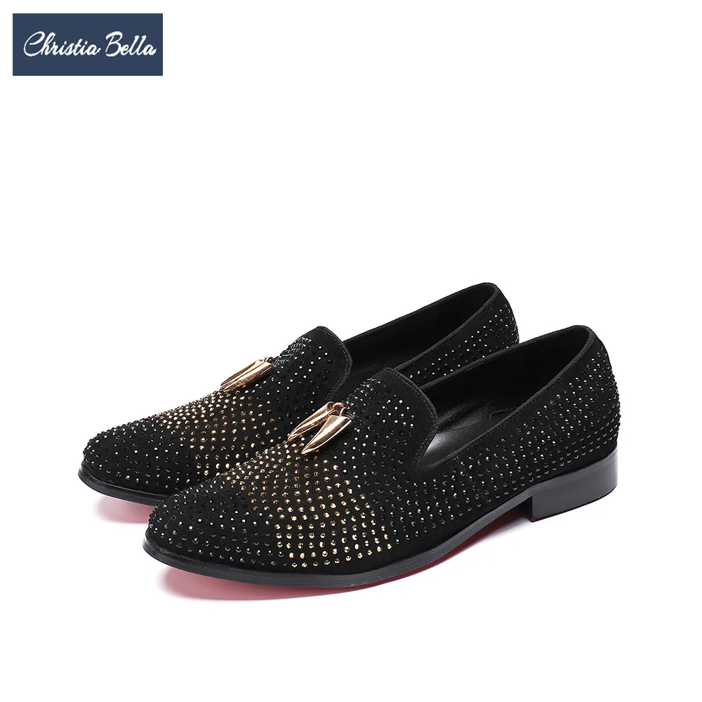 Christia Bella New British Style Bling Bling Rhinestone Men Dress Shoes Suede Leather Men Loafers Wedding Party Formal Shoes
Christia Bella New British Style Bling Bling Rhinestone Men Dress Shoes Suede Leather Men Loafers Wedding Party Formal Shoes