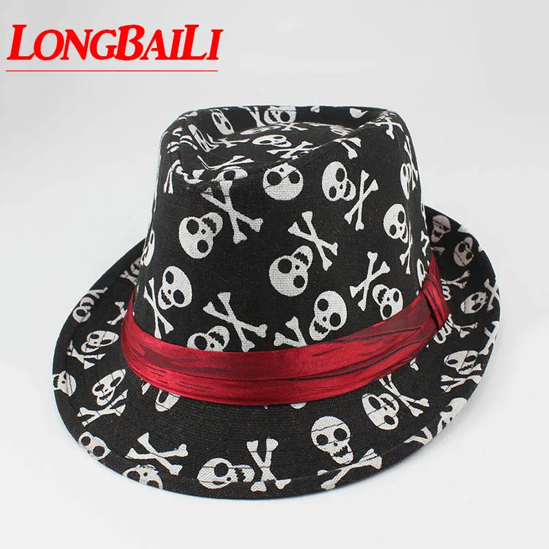 LongBaiLi Trendy Men Skull Fedora Hats Chapeu Masculino Panama Jazz Gangster Hats Children Trilby Caps MEDB012
LongBaiLi Trendy Men Skull Fedora Hats Chapeu Masculino Panama Jazz Gangster Hats Children Trilby Caps MEDB012