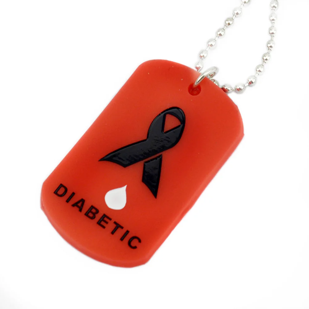 OBH 25PCS Diabetic Silicone Dog Tag Pendant Necklace With 24 Inch Ball Chain
OBH 25PCS Diabetic Silicone Dog Tag Pendant Necklace With 24 Inch Ball Chain