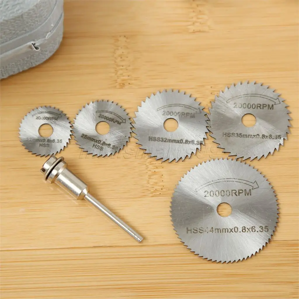 dophee 6Pcs HSS High-speed-steel Rotary Tool Circular Saw Cutting Disc Wheel Blade for Drill Dremel Rotary Cutoff Cutter Tool
dophee 6Pcs HSS High-speed-steel Rotary Tool Circular Saw Cutting Disc Wheel Blade for Drill Dremel Rotary Cutoff Cutter Tool