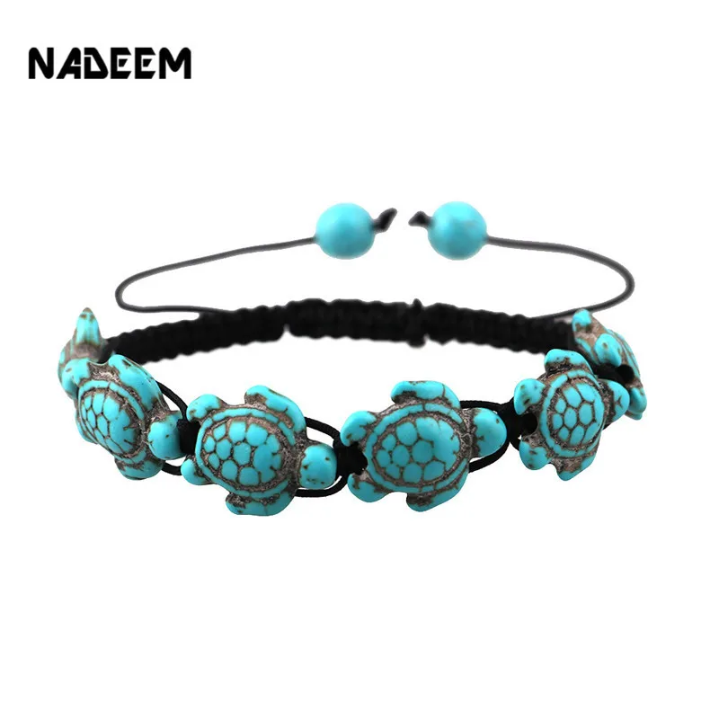 NADEEM Men Women's Handmade Adjustable Sea Turtle Charm Bracelet Green Howlite Stone Turtle Braiding Macrame Bracelet Jewelry
NADEEM Men Women's Handmade Adjustable Sea Turtle Charm Bracelet Green Howlite Stone Turtle Braiding Macrame Bracelet Jewelry
