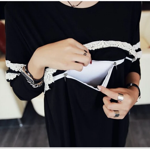 2018 New Fashion Spring Autumn Pregnancy Clothing Black Maternity Nursing Dress Breast Feeding Clothes for Pregnant Women
2018 New Fashion Spring Autumn Pregnancy Clothing Black Maternity Nursing Dress Breast Feeding Clothes for Pregnant Women