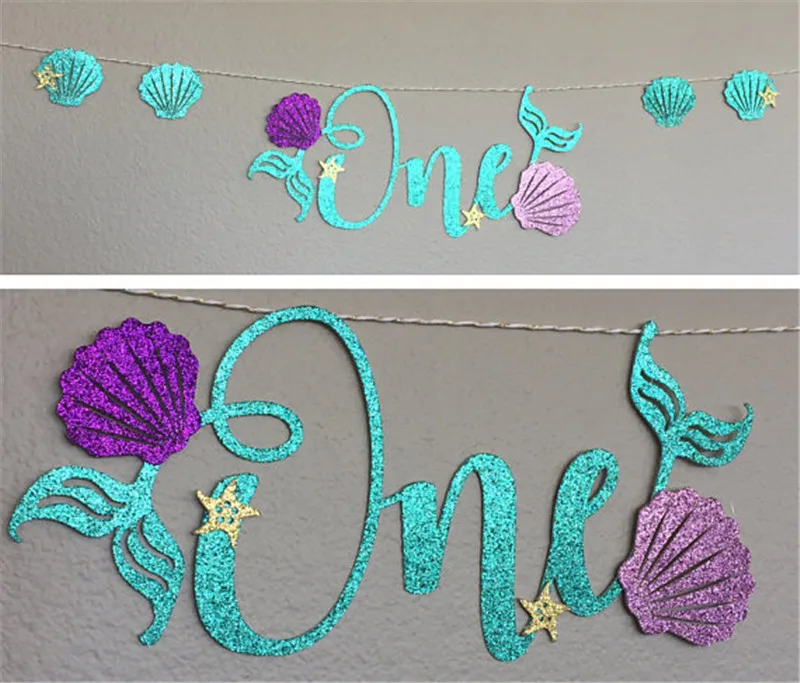 Shiny Powder Mermaid Pattern Aged Decoration Pull Flower ONE Girl Baby Little Princess Happy Birthday Party Bunting Banner qq038
Shiny Powder Mermaid Pattern Aged Decoration Pull Flower ONE Girl Baby Little Princess Happy Birthday Party Bunting Banner qq038
