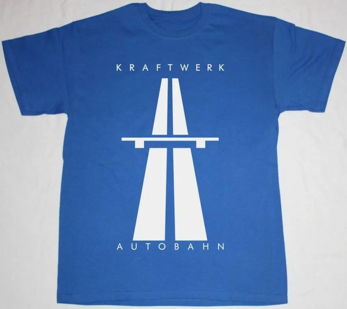 KRAFTWERK AUTOBAHN KRAUTROCK ELECTRONIC SYNTHROCK новая футболка Королевского синего цвета Удобная