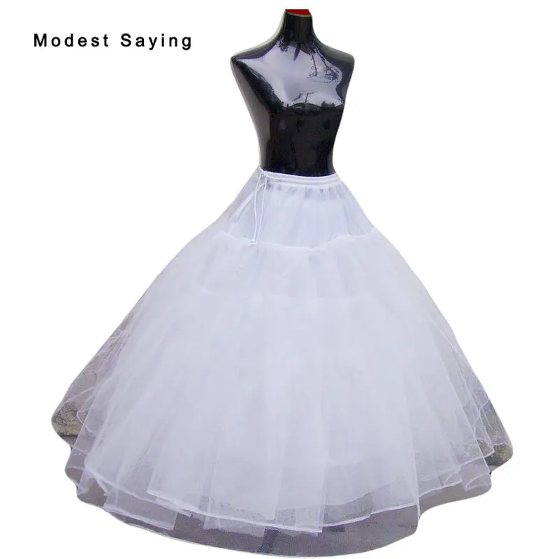 

Ivory 4 Layers No Hoops Petticoat Underskirt For Ball Gown Wedding Dresses 2018 Bridal Gowns Wedding Accessories Crinoline jupon