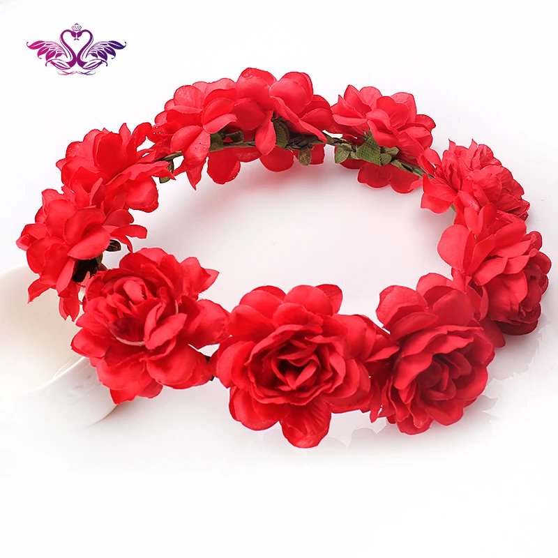 Женский цветочный венок головная повязка Цветочная на голову|hairband wedding|flower hairband