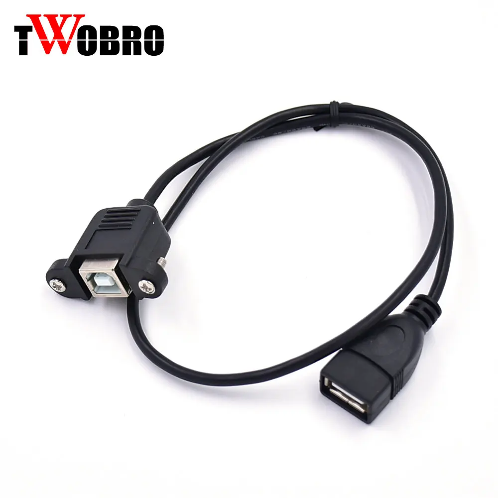 TWOBRO 10pcs 50cm USB 2.0 B Female socket Printer Panel Mount to USB A female jack Extension cable
TWOBRO 10pcs 50cm USB 2.0 B Female socket Printer Panel Mount to USB A female jack Extension cable