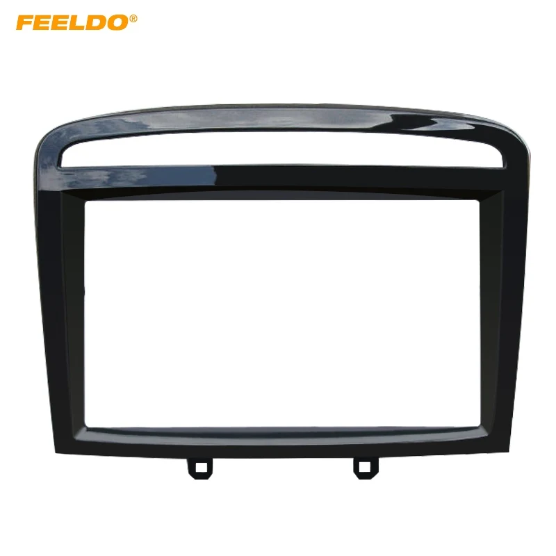 FEELDO Автомобильная двойная Din радио Fascia DVD декоративная рамка для PEUGEOT 408 2013