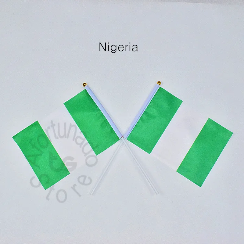 Nigeria 14*21cm 10pieces flag Banner for meet Parade party Hand waving Flag National Flag Nigeria
Nigeria 14*21cm 10pieces flag Banner for meet Parade party Hand waving Flag National Flag Nigeria