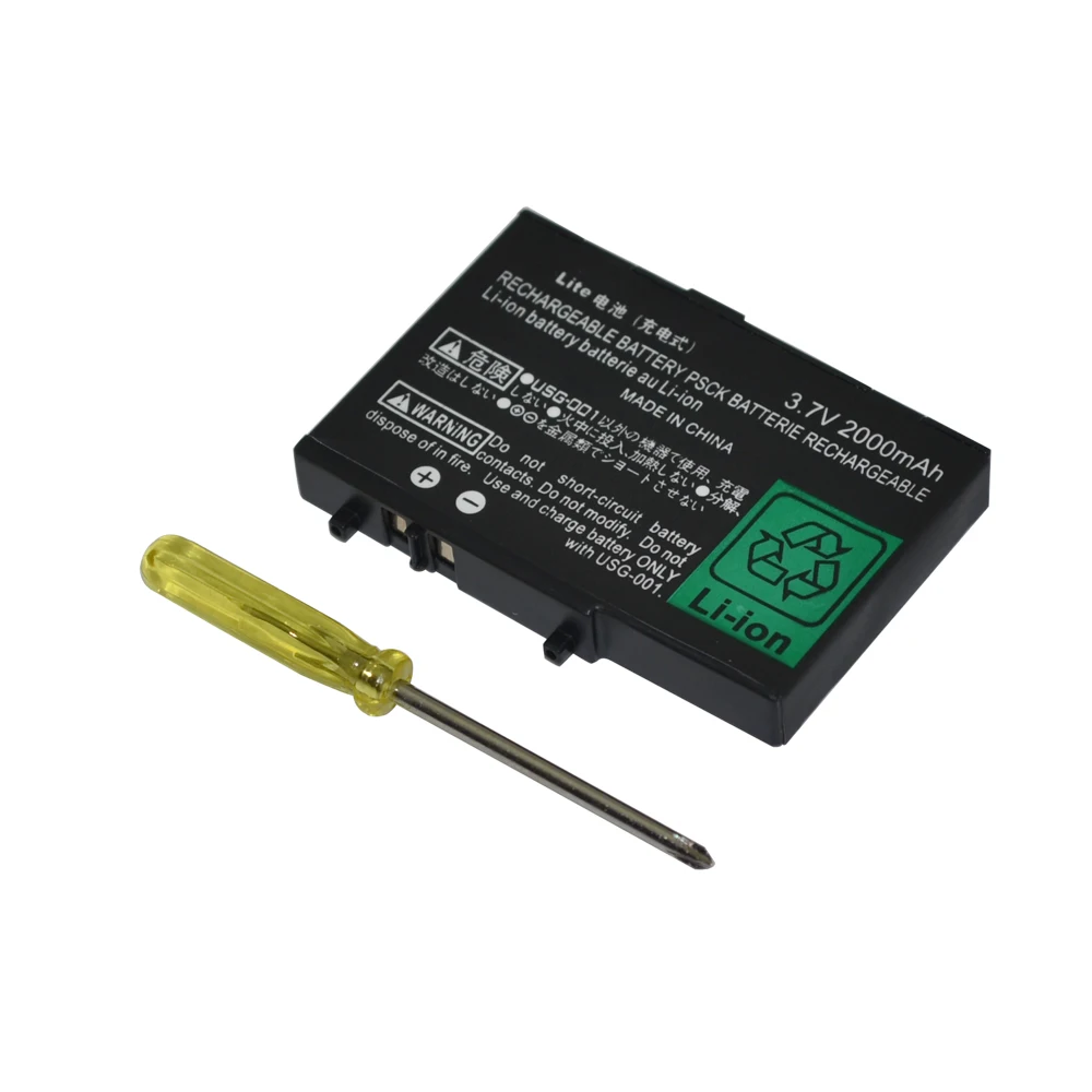 Rechargeable 3.7V 2000mAh Li-ion Power Pack Tool Pack Kit for N D S L Battery Pack for N D S Lite
Rechargeable 3.7V 2000mAh Li-ion Power Pack Tool Pack Kit for N D S L Battery Pack for N D S Lite
