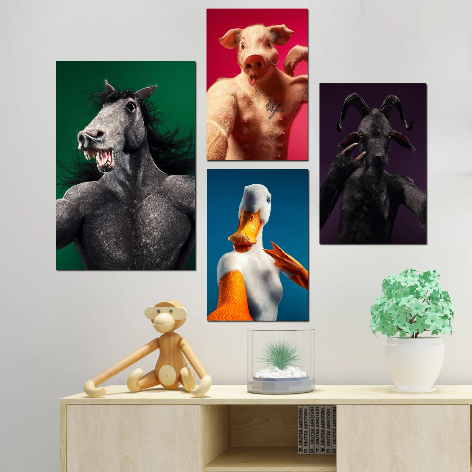 Animal Makeup Figure Abstract Art Print Poster Classic Scroll Canvas Picture Painting Artwork Wall Painting for Living Room
Animal Makeup Figure Abstract Art Print Poster Classic Scroll Canvas Picture Painting Artwork Wall Painting for Living Room