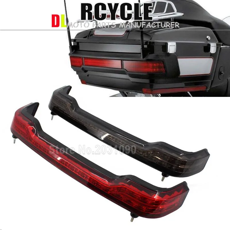 Black red Wrap Tour Pack LED Tail Brake Running Light for Harley Touring Trunk King 14-17
Black red Wrap Tour Pack LED Tail Brake Running Light for Harley Touring Trunk King 14-17