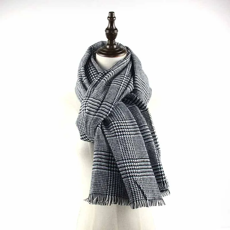 Yyun Black and White Plaids Scarf Unisex Small Houndstooth Pattern Woven Cashmere Scarf Wrap
Yyun Black and White Plaids Scarf Unisex Small Houndstooth Pattern Woven Cashmere Scarf Wrap