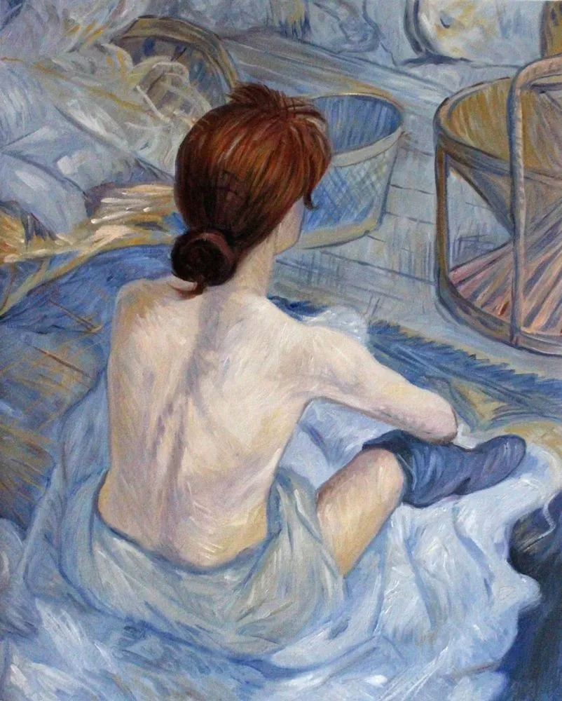 Портрет Искусство картина женщина на ее Toil Анри де Тулуза-Lautrec Холст Картина