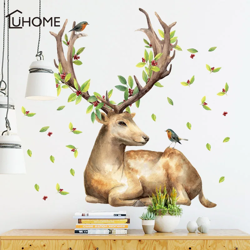 DIY Sika Deer Head Flowers Leaf Wall Stickers for Living Room Vinyl Wall Decals for Kids Baby Bedroom Home Decor DIY Mural Art
DIY Sika Deer Head Flowers Leaf Wall Stickers for Living Room Vinyl Wall Decals for Kids Baby Bedroom Home Decor DIY Mural Art