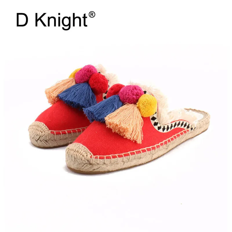 Fashion Fringe Women's Slides Summer Fur Balls Slippers High Quality Female Slip-on Hemp Sole Espadrilles Leisure Shoes Sandals
Fashion Fringe Women's Slides Summer Fur Balls Slippers High Quality Female Slip-on Hemp Sole Espadrilles Leisure Shoes Sandals