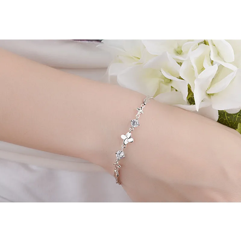 LUKENI Top Quality 925 Sterling Silver Bracelets Accessories Trendy Clear Crystal Women Anklets Bracelets Jewelry For Lady Bijou
LUKENI Top Quality 925 Sterling Silver Bracelets Accessories Trendy Clear Crystal Women Anklets Bracelets Jewelry For Lady Bijou