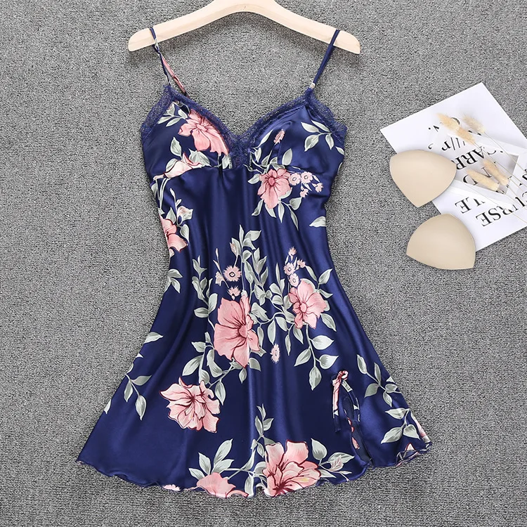 Navy Blue Women Silky Robe Strap Nightdress V-Neck Sleepwear Casual Summer Long Home Wear Nightwear Bath Gown M-XL
Navy Blue Women Silky Robe Strap Nightdress V-Neck Sleepwear Casual Summer Long Home Wear Nightwear Bath Gown M-XL
