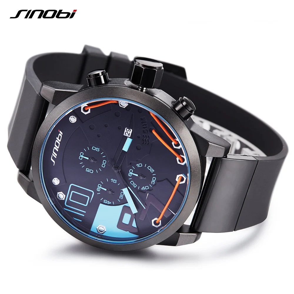 SINOBI Men's Watches Top Brand Luxury Sports Watch Waterproof Fashion Casual Quartz Relogio Masculino 2018 | Наручные часы