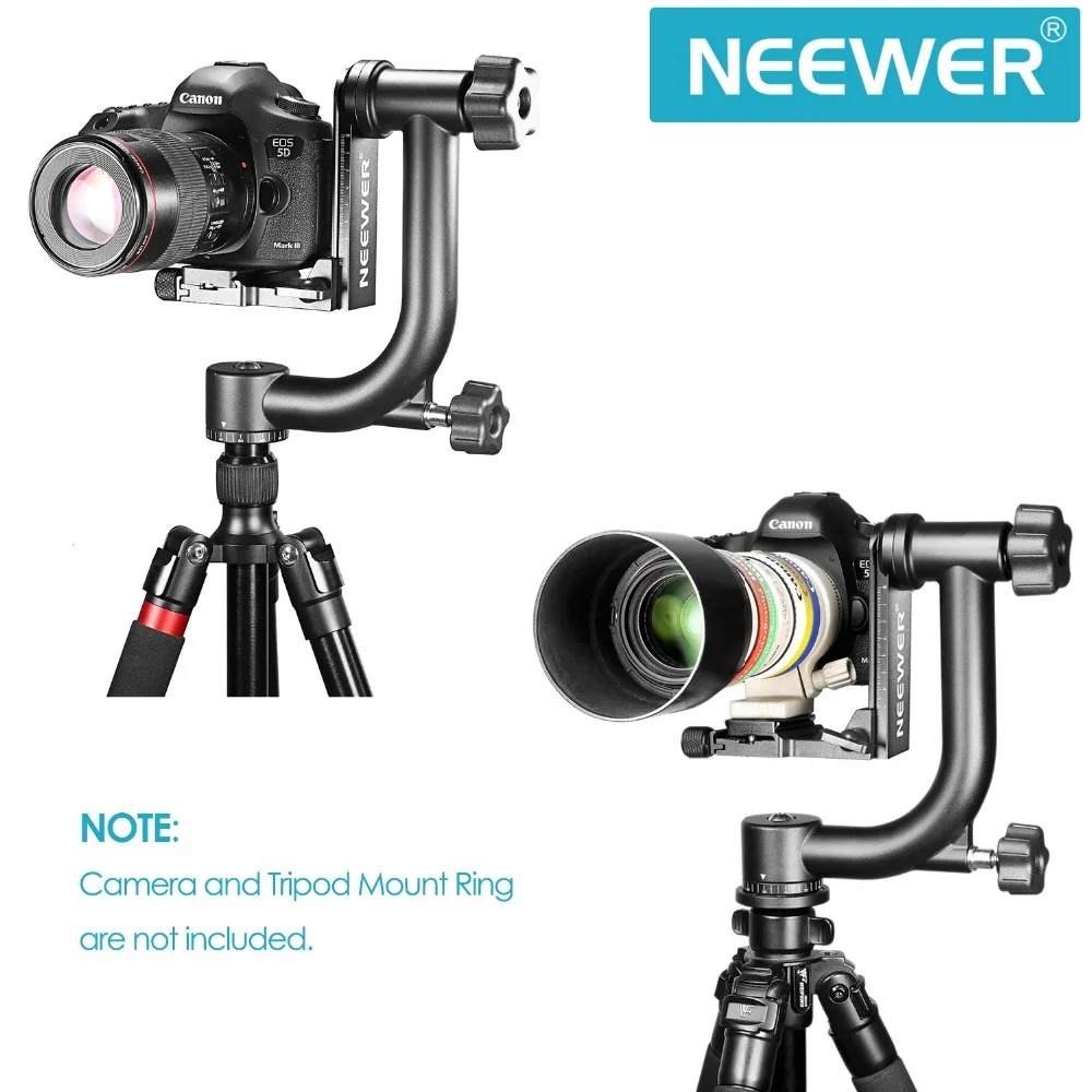 Neewer Professional Heavy Duty Metal 360 degree Panoramic Gimbal Tripod Head Arca-Swiss Standard 1/4'' Quick Release Plate
Neewer Professional Heavy Duty Metal 360 degree Panoramic Gimbal Tripod Head Arca-Swiss Standard 1/4'' Quick Release Plate