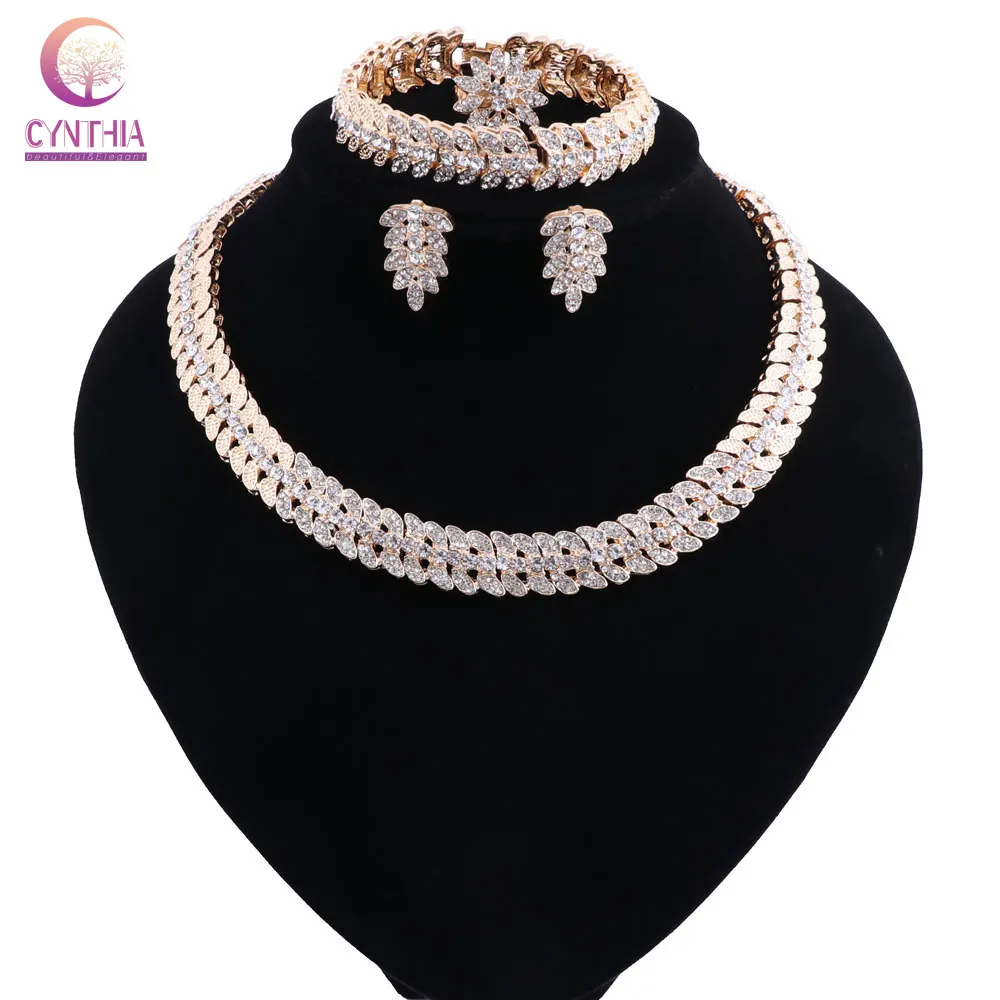 CYNTHIA Fashion Dubai Gold Jewelry Sets for Women African Beads Set Jewelry Wedding Bridal Jewelry Crystal Necklace Earrings
CYNTHIA Fashion Dubai Gold Jewelry Sets for Women African Beads Set Jewelry Wedding Bridal Jewelry Crystal Necklace Earrings