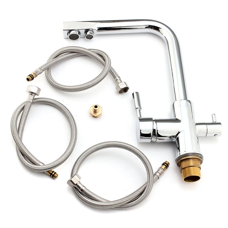 Chrome Brass Dual Handles Bathroom Sink Faucet Zinc Alloy Kitchen Sink Tap Spout Pure Water Filter Mixer Tap Cold And Hot
Chrome Brass Dual Handles Bathroom Sink Faucet Zinc Alloy Kitchen Sink Tap Spout Pure Water Filter Mixer Tap Cold And Hot