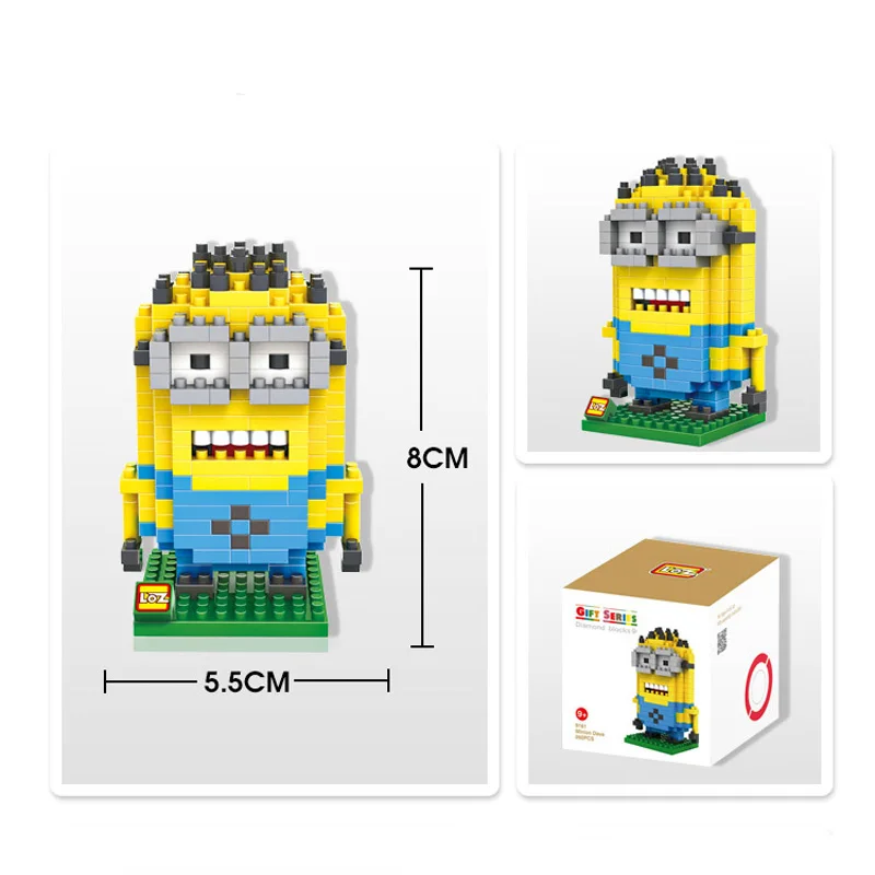 Anime Minions LOZ Building Blocks 3D Action Figure Kids Educational Toys brinquedos juguetes menino Jouet enfant | Игрушки и хобби