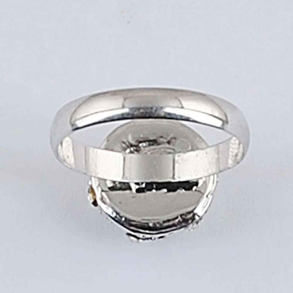Элегантное Винтажное кольцо Lindo Aneis круглой формы с покрытием из родия и