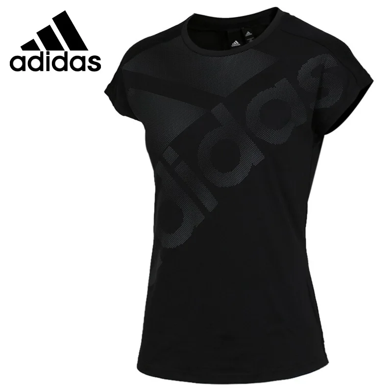 Оригинальные женские футболки Adidas GFX SS T POLY спортивная одежда с коротким