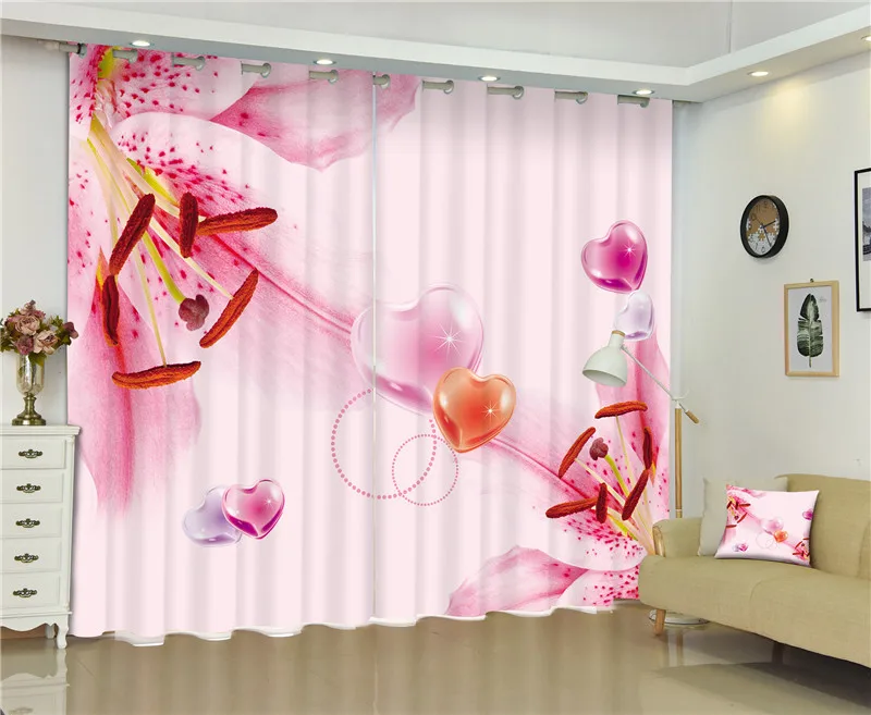 girl Bedroom Luxury Blackout 3D Window Curtains For Living Room Drapes Cortinas Rideaux Customized size Pink Love Cushions cover
girl Bedroom Luxury Blackout 3D Window Curtains For Living Room Drapes Cortinas Rideaux Customized size Pink Love Cushions cover