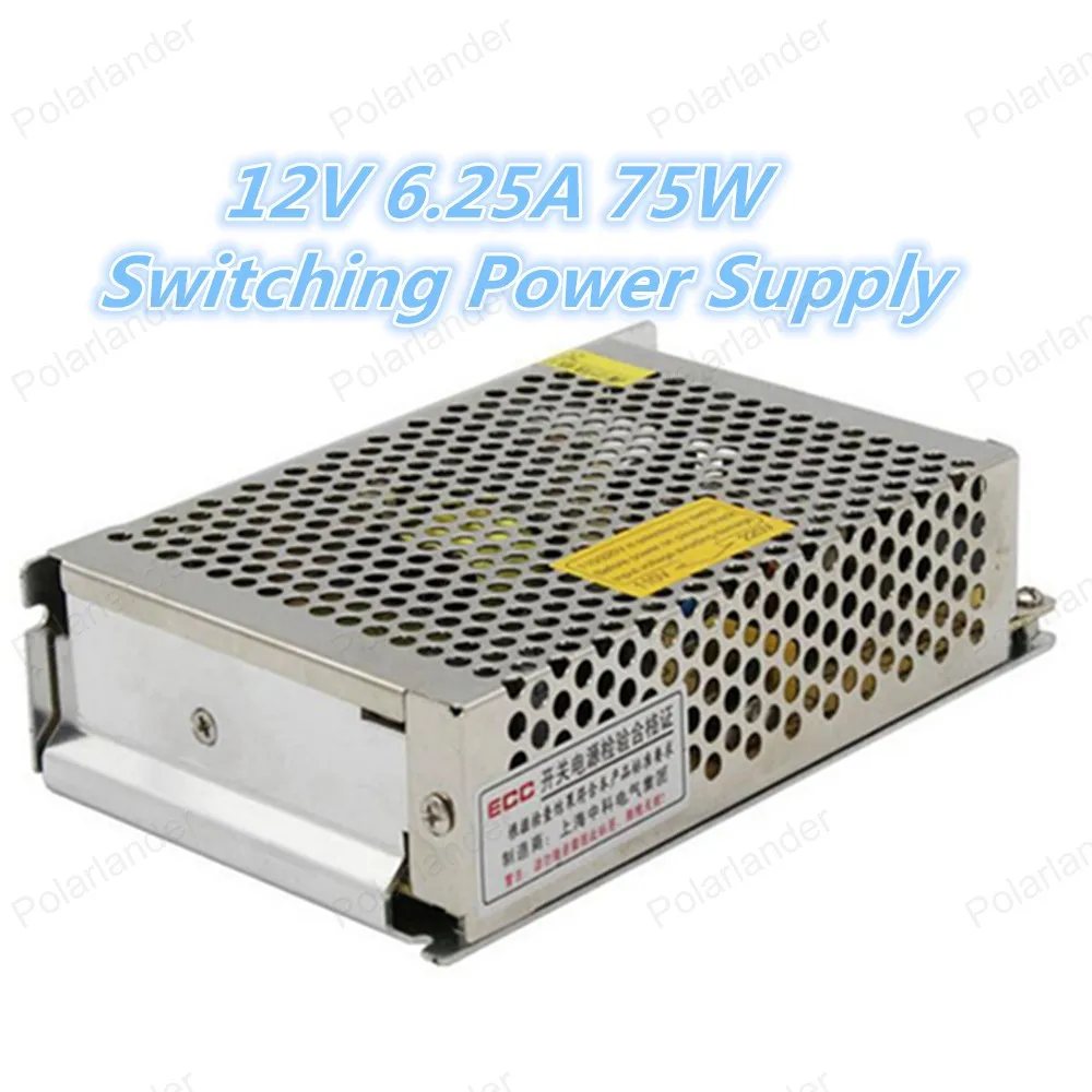 free shipping LED Switch Power Supply Driver 75W 12V 6.25A for LED Strip LED Module LED Lights
free shipping LED Switch Power Supply Driver 75W 12V 6.25A for LED Strip LED Module LED Lights